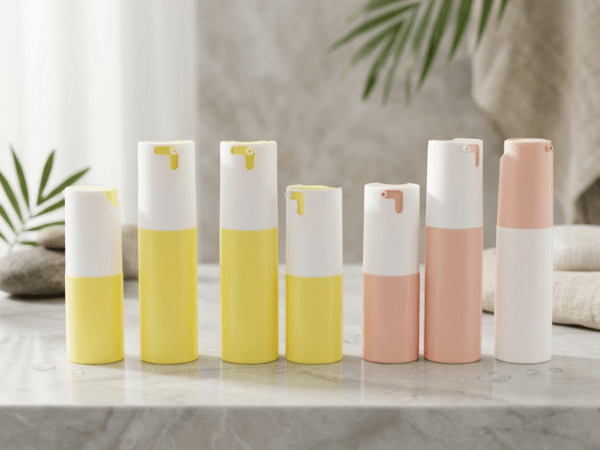 Empty Refillable 30ml 50ml 100ml Custom Two Tone Plastic PP AS Airless Pump Bottle For Cosmetic Skincare Lotion Serum Foundation