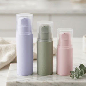 Pastel Purple Pink Sage Green Frosted Airless Vacuum Lotion Cream Dispenser Bottle