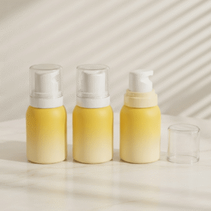 Frosted Matte Gradient Color Empty Square Shoulder Body Lotion Dispenser Cosmetic Pump Bottle