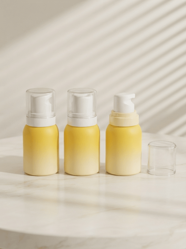 Frosted Matte Gradient Color Empty Square Shoulder Body Lotion Dispenser Cosmetic Pump Bottle