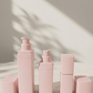 Nude Pink Matte Square PETG Skincare Lotion Dispenser Bottle Collection