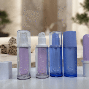 Custom Double Wall Clear Airless Pump Empty Serum Essence Cosmetic Bottle