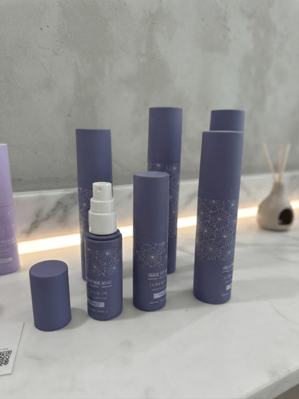Custom Indigo Blue Matte Empty Round Fine Mist Spray Cosmetic Atomizer Bottle