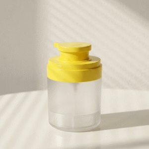 Empty Refillable Custom Color AS Plastic Airless Pump Jar 30ml 50ml Blue Amber Pink Cosmetic Skincare Cream Lotion Jar