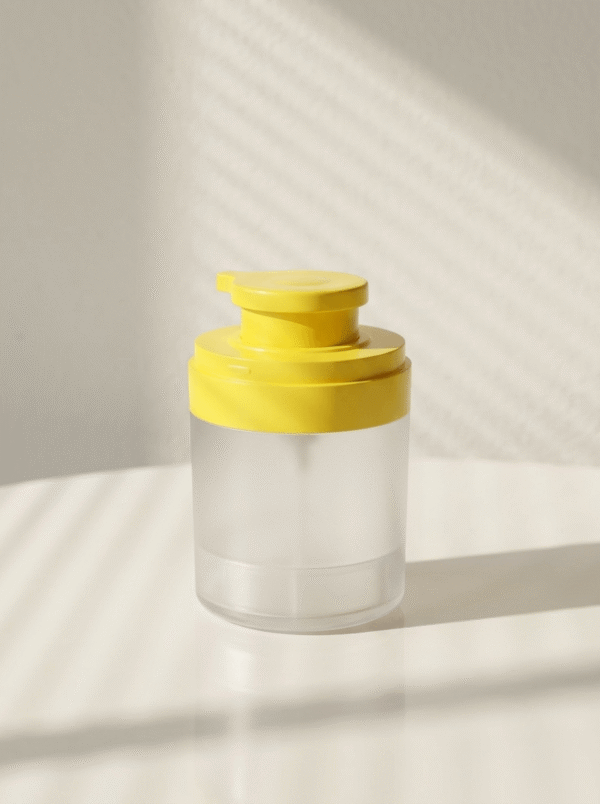 Empty Refillable Custom Color AS Plastic Airless Pump Jar 30ml 50ml Blue Amber Pink Cosmetic Skincare Cream Lotion Jar