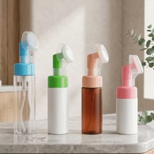 Custom Logo Plastic Empty 100ml 150ml 200ml PET Colorful Cosmetic Refillable Skincare Body Facial Cleanser Foaming Pump Bottle