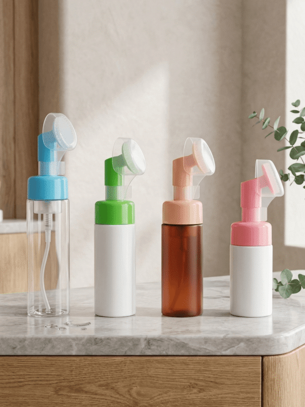 Custom Logo Plastic Empty 100ml 150ml 200ml PET Colorful Cosmetic Refillable Skincare Body Facial Cleanser Foaming Pump Bottle
